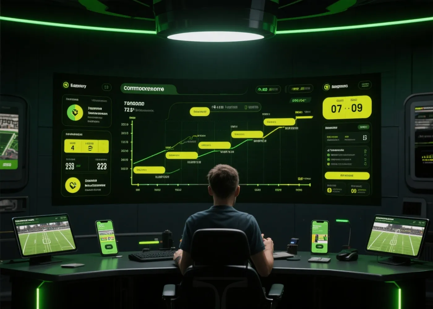 即時賽事數據與時間軸示意